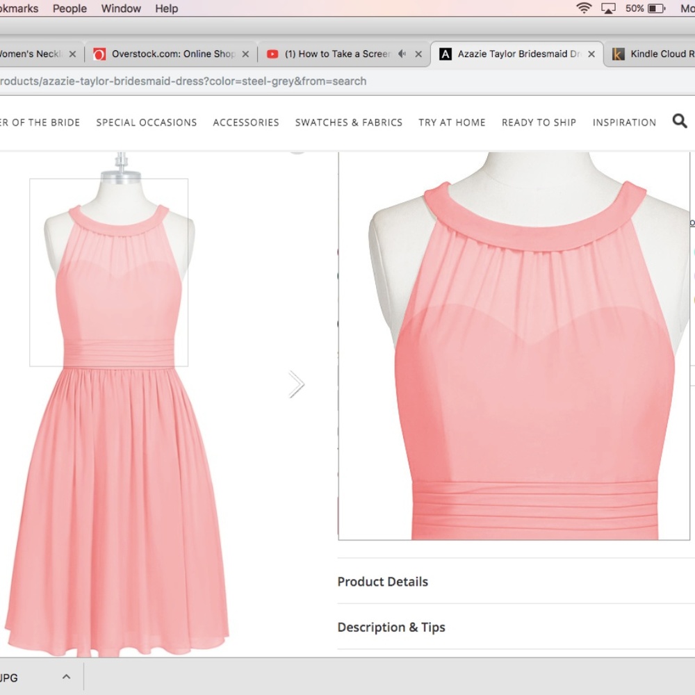 Azazie Taylor Bridesmaid Dress - Size 6 Flamingo